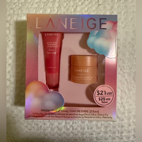 LANEIGE Other - LANEIGE Dreamy Lip mask & balm Duo - Berry and Peach